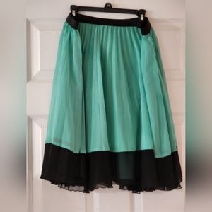Green and black women skirt